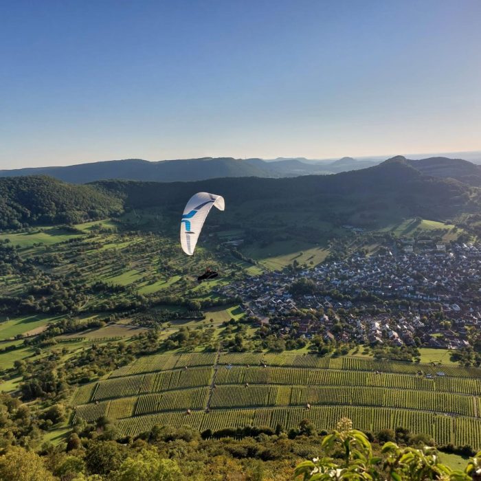 Blick von der Burg Hohenneuffen auf den Ort Neuffen - Ferienwohnung Albblick in Neuffen